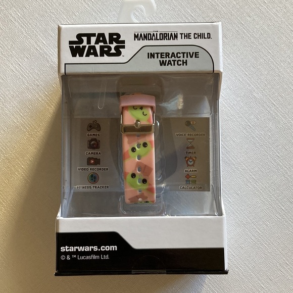 Star‎ Wars The Mandalorian Interactive Watch Touch Screen Pink Peach Band - Picture 2 of 7